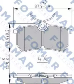 FOMAR FRICTION fo892481 -  Комплект тормозных колодок, дисковый тормоз